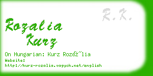 rozalia kurz business card